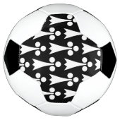 Ermine Pattern, mittelalterliches Muster, weiß auf Fußball (Gedreht)