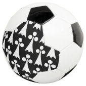 Ermine Pattern, mittelalterliches Muster, weiß auf Fußball (Dreiviertel)