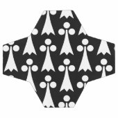 Ermine Pattern, mittelalterliches Muster, weiß auf Fußball (Flach)