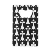 Ermine Pattern, mittelalterliches Muster, weiß auf Geldbeutel Flaschenöffner (Rückseite)