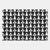 Ermine Pattern, mittelalterliches Muster, weiß auf Geschenkpapier Set (Vorderseite 3)