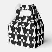 Ermine Pattern, mittelalterliches Muster, weiß auf Geschenkschachtel (Rückseite)