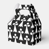 Ermine Pattern, mittelalterliches Muster, weiß auf Geschenkschachtel (Vorderseite)