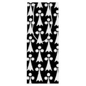 Ermine Pattern, mittelalterliches Muster, weiß auf Geschenktüte Für Weinflaschen (Rückseite)