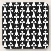 Ermine Pattern, mittelalterliches Muster, weiß auf Getränkeuntersetzer (Vorderseite)