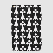 Ermine Pattern, mittelalterliches Muster, weiß auf Golfhandtuch (Vorderseite)