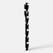 Ermine Pattern, mittelalterliches Muster, weiß auf iPhone Hülle (Linke Seite)