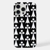 Ermine Pattern, mittelalterliches Muster, weiß auf iPhone Hülle (Rückseite)