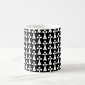 Ermine Pattern, mittelalterliches Muster, weiß auf Kaffeetasse (Mittel)