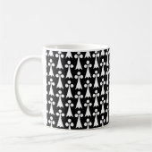Ermine Pattern, mittelalterliches Muster, weiß auf Kaffeetasse (Links)