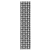 Ermine Pattern, mittelalterliches Muster, weiß auf Kurzer Tischläufer (Vorderseite)