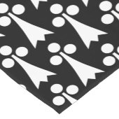 Ermine Pattern, mittelalterliches Muster, weiß auf Kurzer Tischläufer (Ecke)