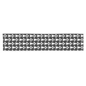 Ermine Pattern, mittelalterliches Muster, weiß auf Kurzer Tischläufer (Horizontal)