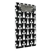 Ermine Pattern, mittelalterliches Muster, weiß auf Mini Klemmbrett (Schrägansicht)