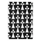 Ermine Pattern, mittelalterliches Muster, weiß auf Mini Klemmbrett (Rückseite)