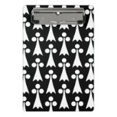 Ermine Pattern, mittelalterliches Muster, weiß auf Mini Klemmbrett (Vorderseite)