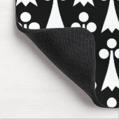 Ermine Pattern, mittelalterliches Muster, weiß auf Mousepad (Ecke)