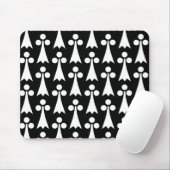 Ermine Pattern, mittelalterliches Muster, weiß auf Mousepad (Mit Mouse)