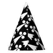 Ermine Pattern, mittelalterliches Muster, weiß auf Partyhütchen (Rückseite)