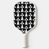 Ermine Pattern, mittelalterliches Muster, weiß auf Pickleball Schläger (Vorderseite)