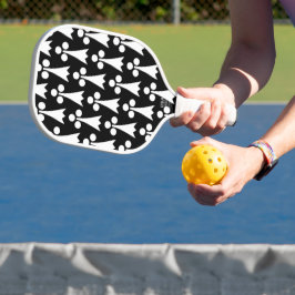 Ermine Pattern, mittelalterliches Muster, weiß auf Pickleball Schläger