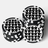Ermine Pattern, mittelalterliches Muster, weiß auf Pokerchips (Stapel)