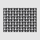 Ermine Pattern, mittelalterliches Muster, weiß auf Seidenpapier (Vorderseite)