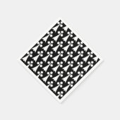 Ermine Pattern, mittelalterliches Muster, weiß auf Serviette (Ecke)