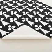 Ermine Pattern, mittelalterliches Muster, weiß auf Sherpadecke (3/4)