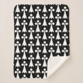 Ermine Pattern, mittelalterliches Muster, weiß auf Sherpadecke (Vorderseite)
