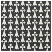 Ermine Pattern, mittelalterliches Muster, weiß auf Stoff (Muster)