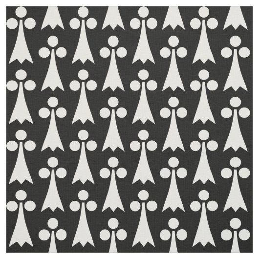 Ermine Pattern, mittelalterliches Muster, weiß auf Stoff (Muster)