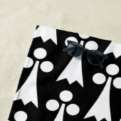 Ermine Pattern, mittelalterliches Muster, weiß auf Strandtuch (Beispiel)