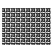 Ermine Pattern, mittelalterliches Muster, weiß auf Tischdecke (Vorderseite (Horizontal))