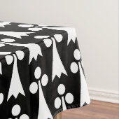 Ermine Pattern, mittelalterliches Muster, weiß auf Tischdecke (Beispiel)