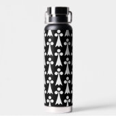 Ermine Pattern, mittelalterliches Muster, weiß auf Trinkflasche (Rückseite)
