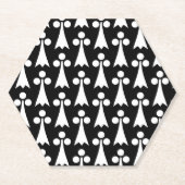 Ermine Pattern, mittelalterliches Muster, weiß auf Untersetzer (Vorderseite)