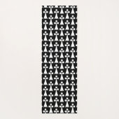 Ermine Pattern, mittelalterliches Muster, weiß auf Yogamatte (Rückseite)