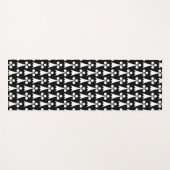Ermine Pattern, mittelalterliches Muster, weiß auf Yogamatte (Vorderseite (Horizontal))
