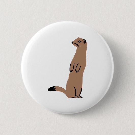 Ermine - Stoat - Weasel Button (Vorderseite)