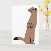 Ermine - Stoat - Weasel Karte (Gelbe Blume)