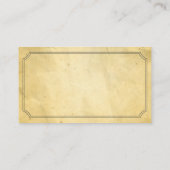 Ermittler Vintage Gerahmte Papiertextur Visitenkarte (Rückseite)