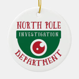 Ermittlungsabteilung in Nordpol Weihnachten Keramik Ornament