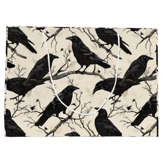 Ermordung von Krähen Große Geschenktüte (Rückseite)