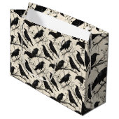 Ermordung von Krähen Große Geschenktüte (Vorderseite Schrägansicht)