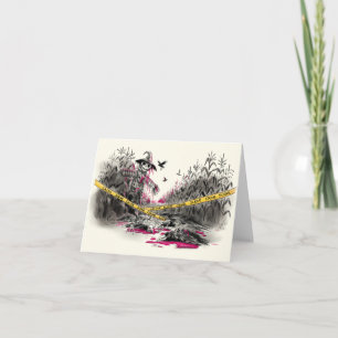 Ermordung von Krähen Illustration Karte