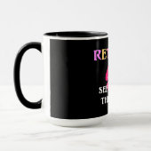 Ermüde...Bis zum Strand, farbenfrohe Flipflops Tasse (Links)