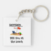 Ermüde... Bis zum Strand. Schlüsselanhänger (Rückseite)