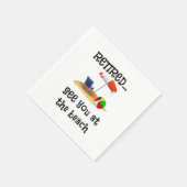 Ermüde... Bis zum Strand. Serviette (Ecke)