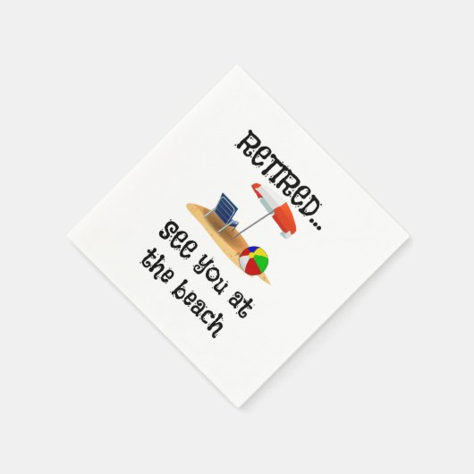 Ermüde... Bis zum Strand. Serviette (Ecke)